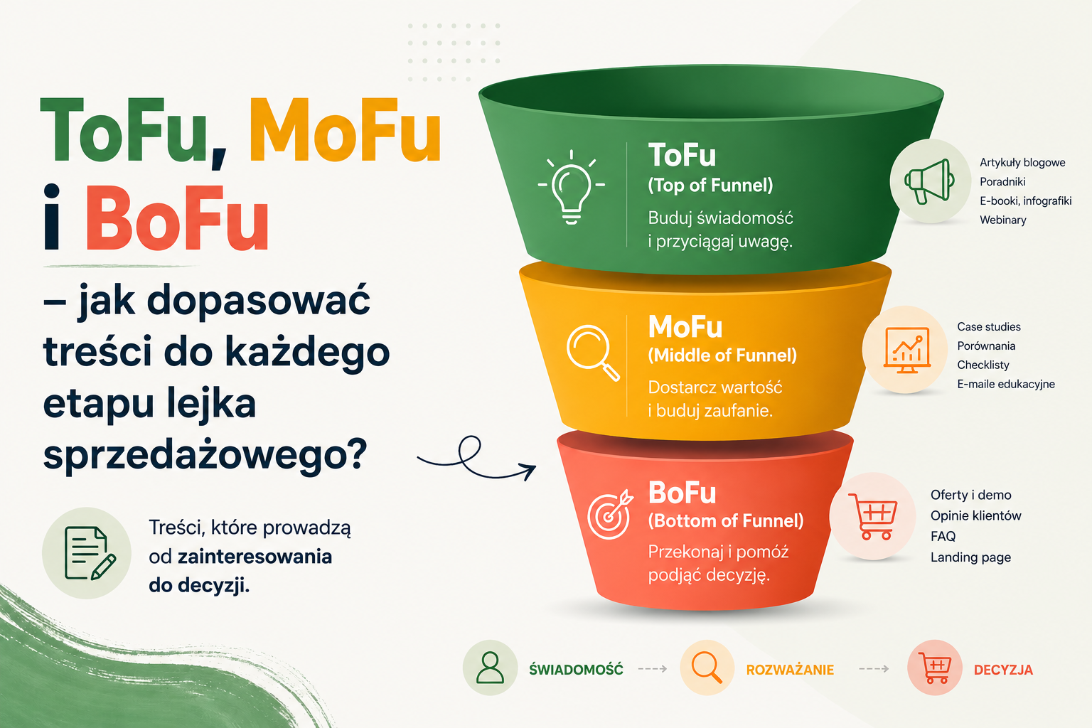 ToFu, MoFu i BoFu – jak dopasować treści do każdego etapu lejka sprzedażowego?